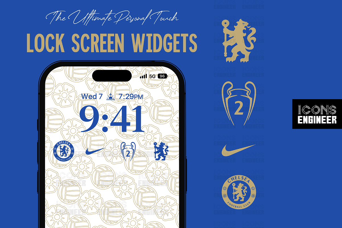 Chelsea 23/24 Theme Pack | Home Kit, an Icon by IconsEngineer (Photo 7 of 11)