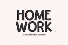 Homework | Fun Block Font