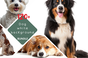 120+ Dog white background Bundle, an Animal Photo by Virgo Studio