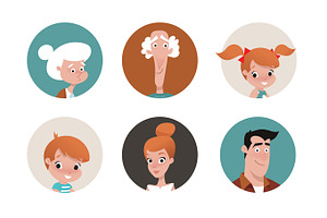 vector family icons