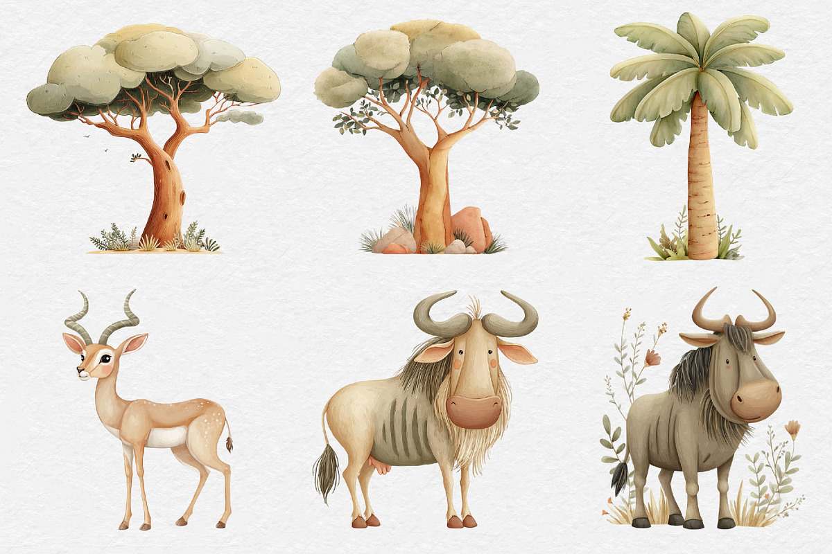 Whimsical Forest Clipart, an Illustration by DreamCafeArt (Photo 2 of 8)