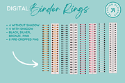 8 DIGITAL PLANNER BINDER RINGS, an Object Graphic by Traveling Designer (Thumbnail 2 of 3)