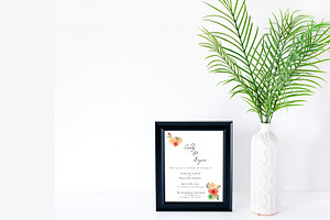 8x10 Black Frame Mockup