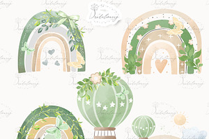 Greenery Rainbows Design