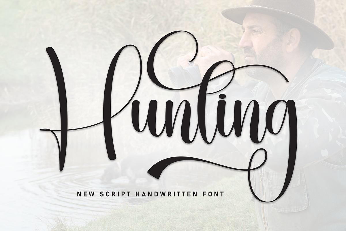 Hunting | Script Font, a Handwritten Font by Scratchones (Photo 1 of 9)
