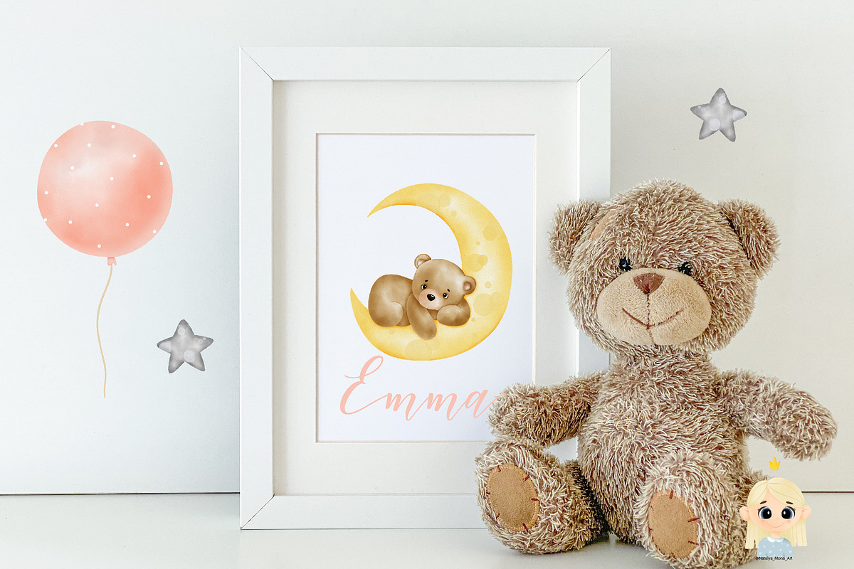 Baby Girl Watercolor clipart, an Animal Illustration by Natalya_Mona_Art (Photo 9 of 10)