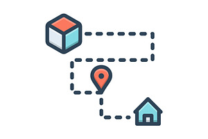 Tracking parcel color icon, a Duotone Icon by Creative priyanka