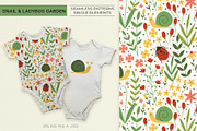 Snail & Ladybug Garden Set, a Pattern Graphic by Irina Ostapenko (Thumbnail 1 of 5)