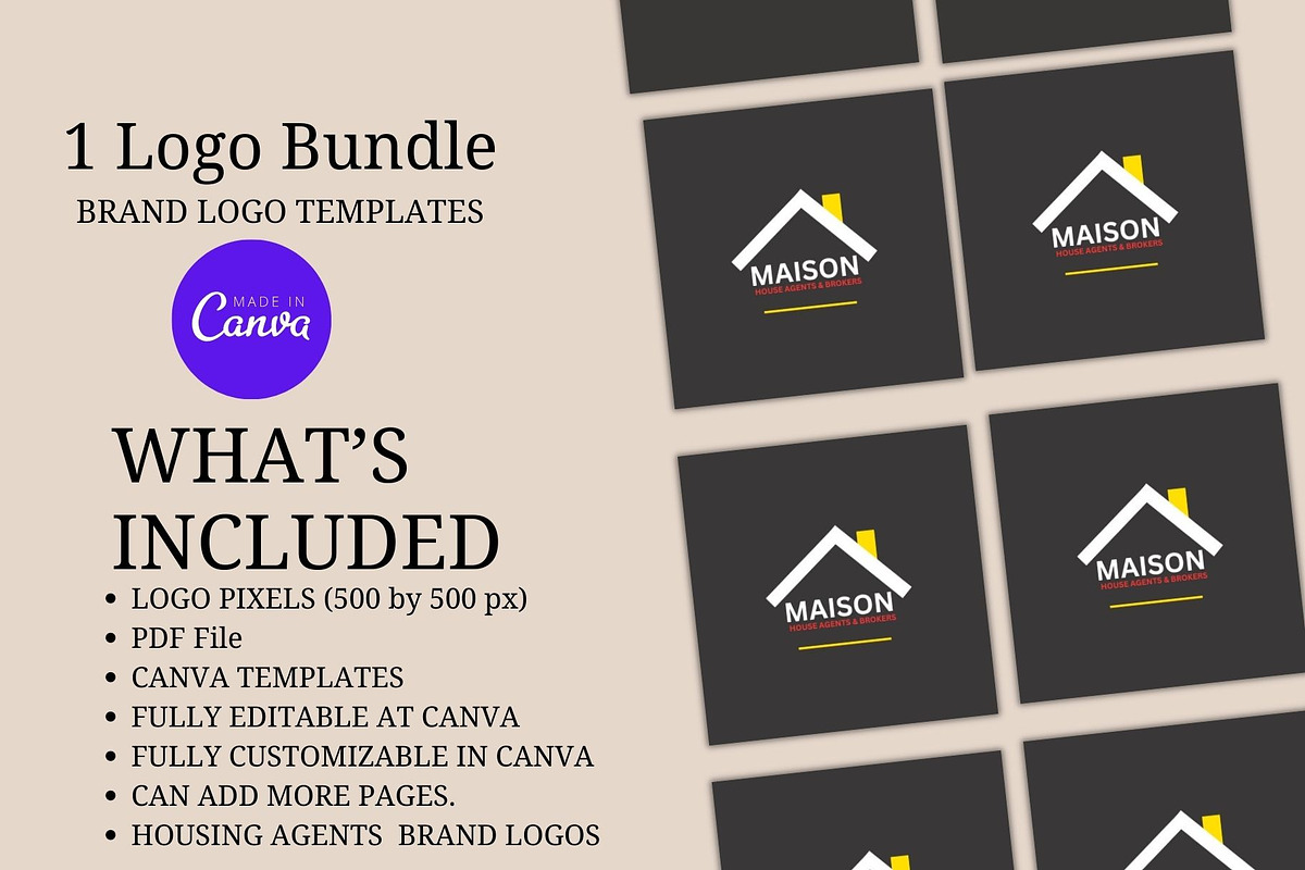 Housing Agent Brand Logo Template, a Branding & Logo Template by Mishek Munene (Photo 1 of 8)