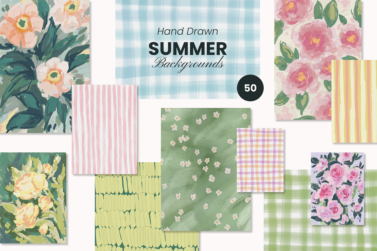Hand Drawn Summer Backgrounds, a Background Graphic by Yuliia Lashevska (Photo 1 of 10)