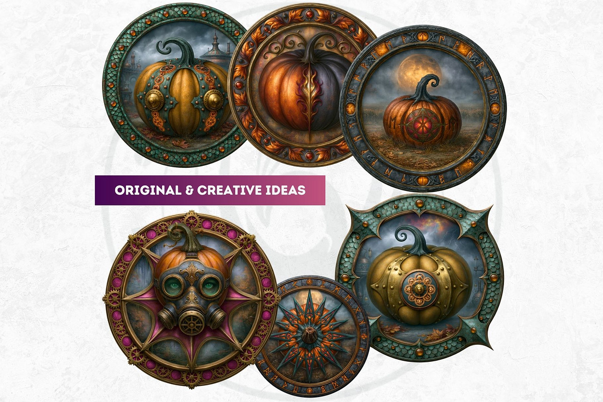 Fantasy Autumn Pumpkins, a Seasonal Illustration by ThatsDesignArt (Photo 9 of 14)