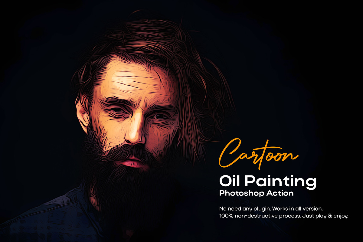 Cartoon Oil Painting, an Action Add-On by DesignCave (Photo 1 of 5)