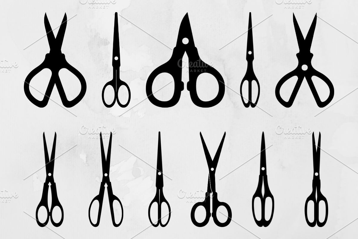 Sewing Scissors Silhouette SVG, an Object Illustration by newminddesign (Photo 1 of 3)