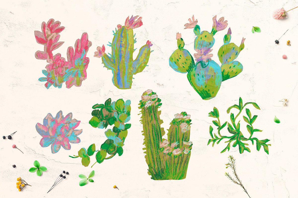 Kids Crayon Succulent Clipart, a Healthcare Illustration by Lucyinyourheart (Photo 3 of 6)