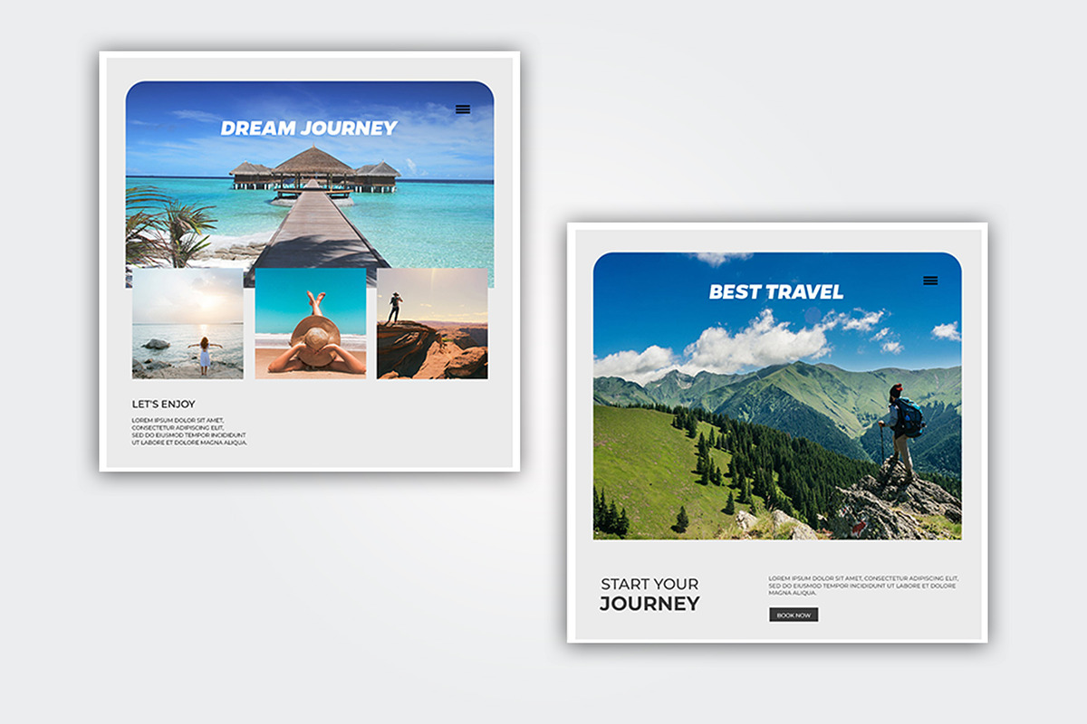 Travel Social Media Post, a Social Media Template by Glowin_studio (Photo 2 of 4)