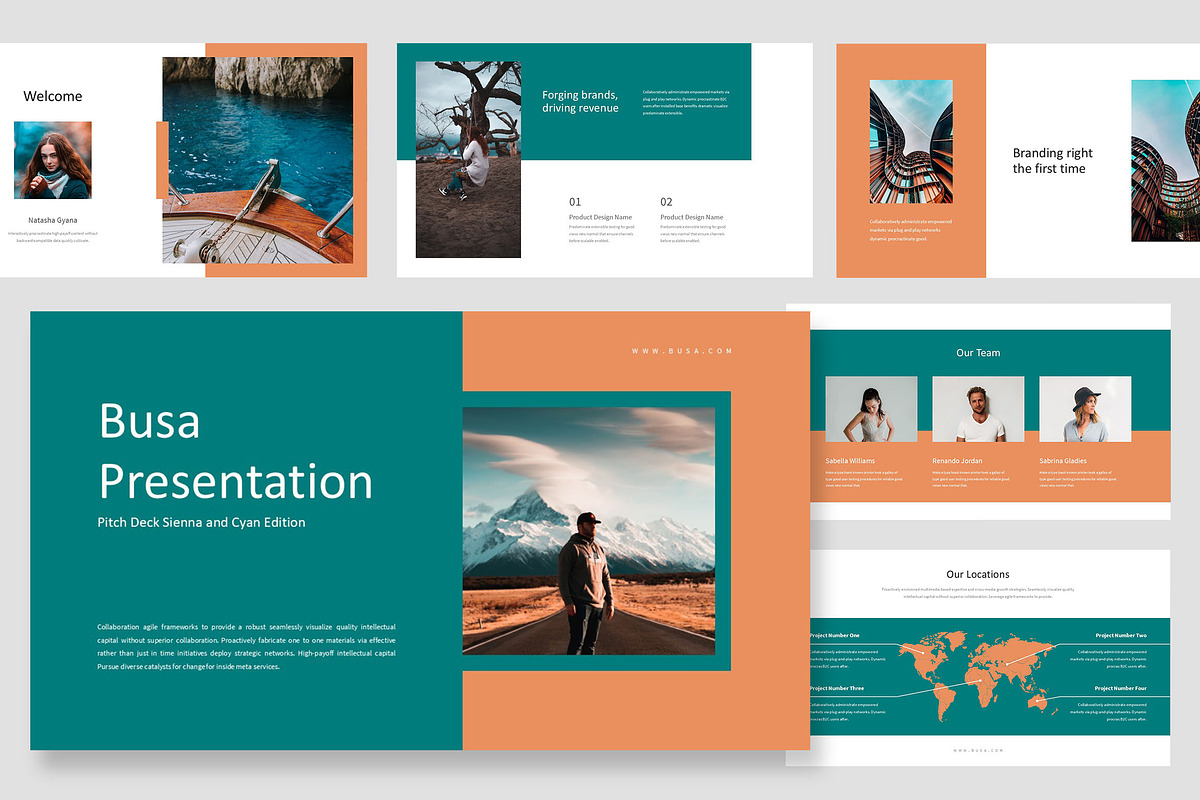 Busa : Pitch Deck Google Slides, a Presentation Template by Punkl Camp (Photo 1 of 9)