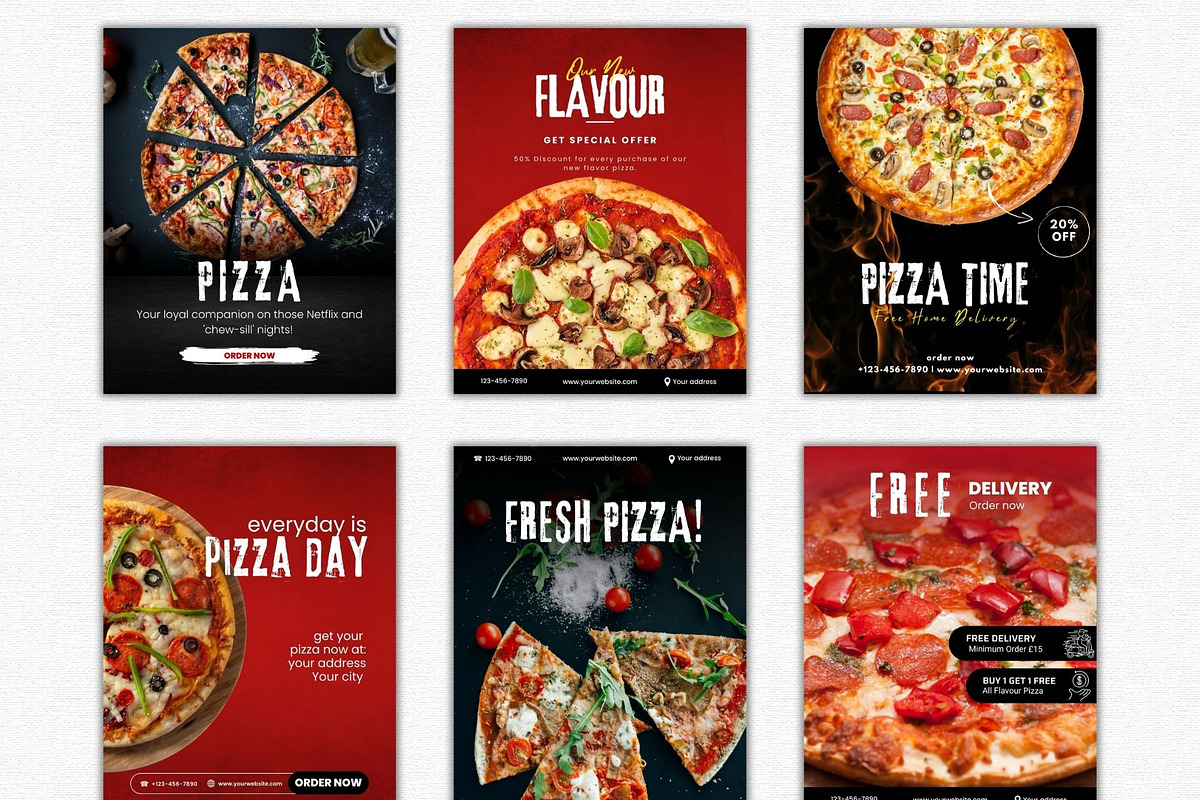 Pizzeria Canva Templates, a Social Media Template by Talipic Designs (Photo 4 of 8)