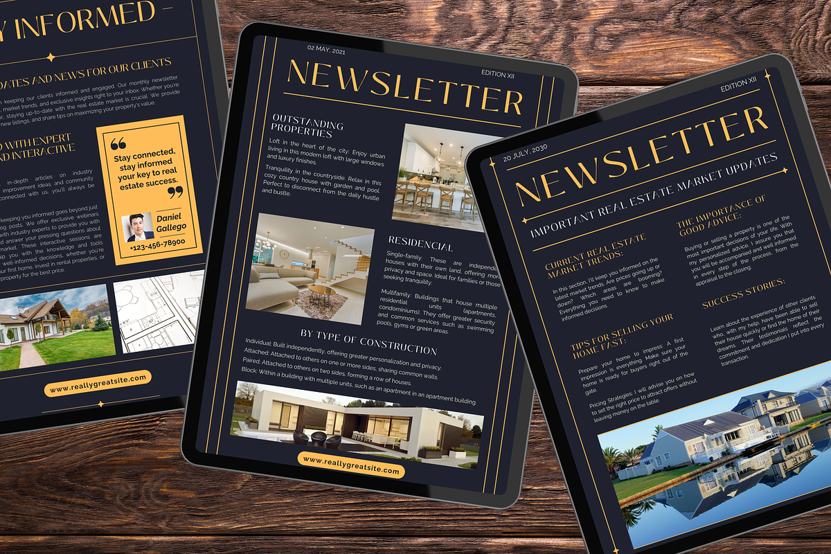 Realtor Newsletters Canva Templates, a Templates & Theme by TemplateCastleStore (Photo 6 of 9)