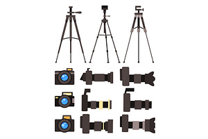 Set of cartoon vector icons, an Object Illustration by TopVector