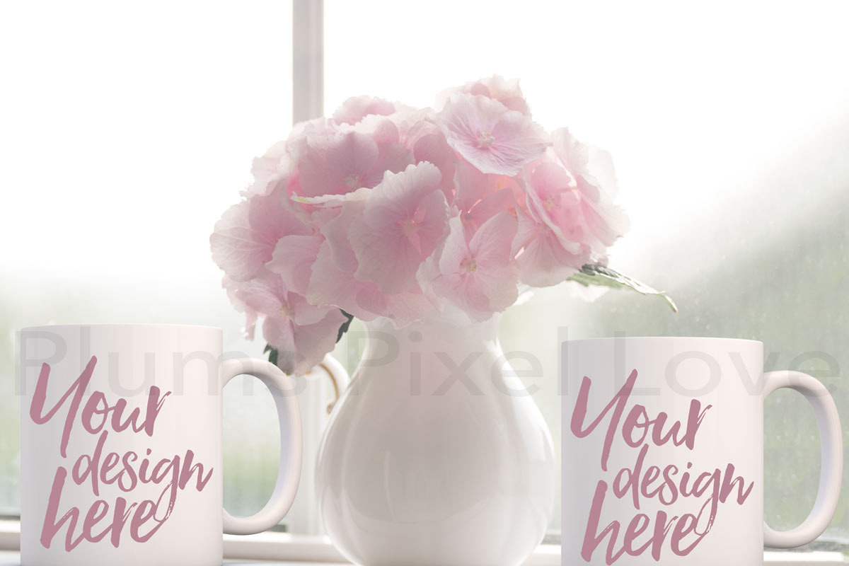 2 Pretty floral styled mug mockups, a Cups & Container Mockup by Plums Pixel Love (Photo 3 of 3)