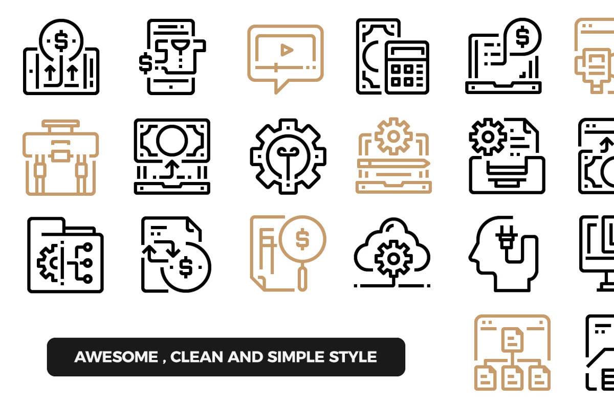 260 Business Line Icons Collection, an Outline Icon by Just Icon (Photo 2 of 6)