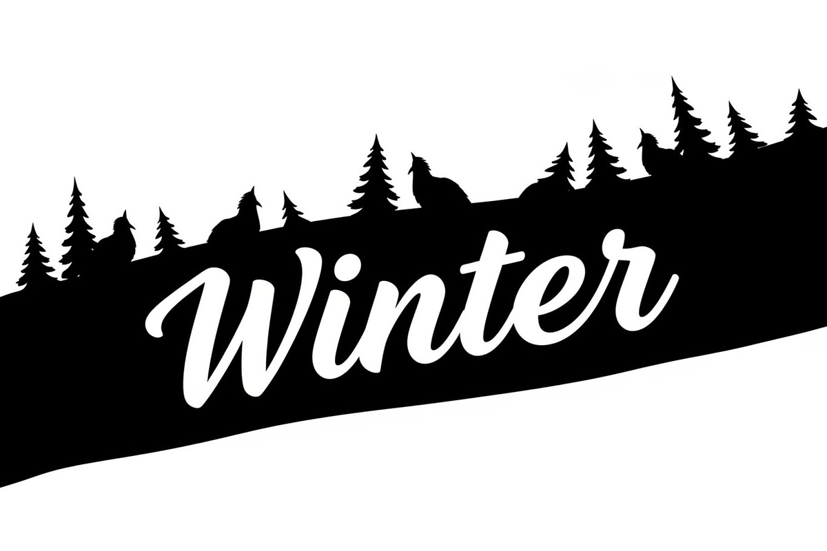Winter Snow Landscape Silhouette, a Graphic by balal (Photo 8 of 13)