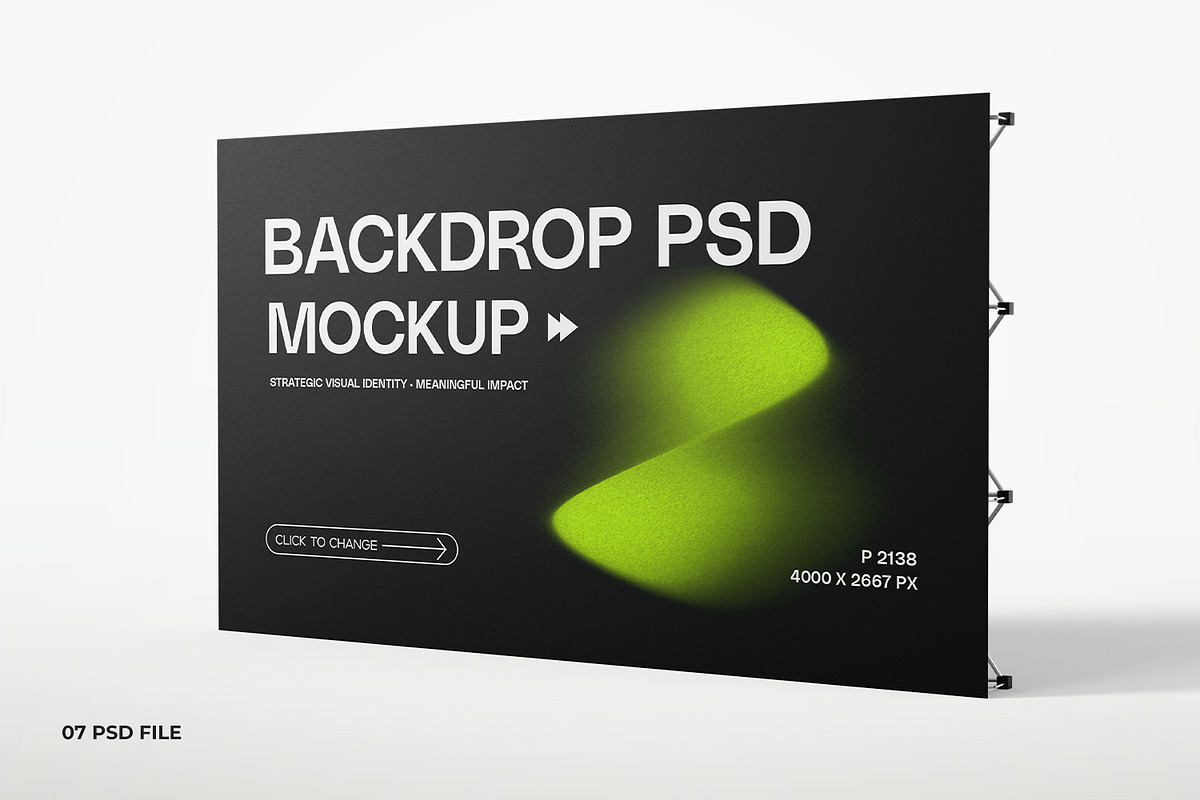Foldable Backdrop Banner Mockup, an Advertising Mockup by RamStudio2 (Photo 1 of 12)
