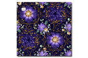 Starry Rococo Floral Digital Paper, a Texture Illustration by DreamPrint404 (Thumbnail 4 of 4)