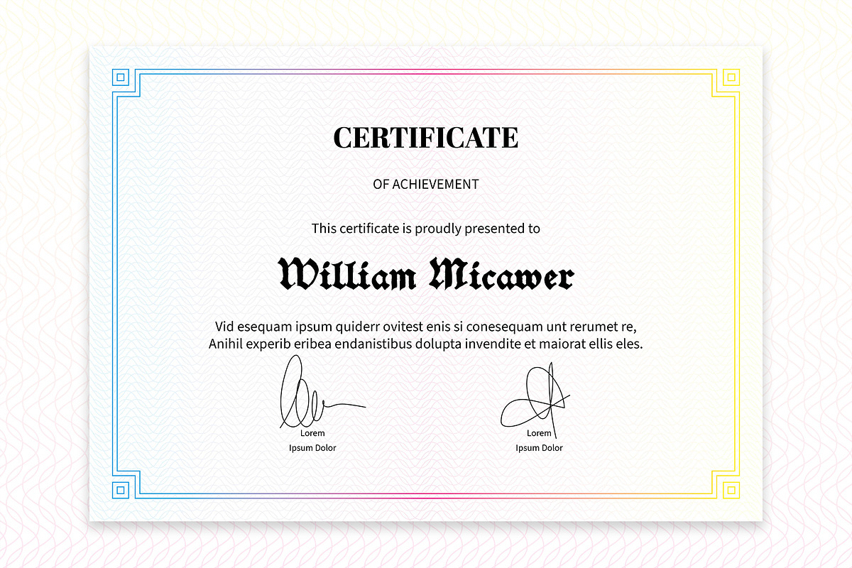 Certificate Set with Simple Frame, a Print Template by McLittle Stock (Photo 5 of 5)