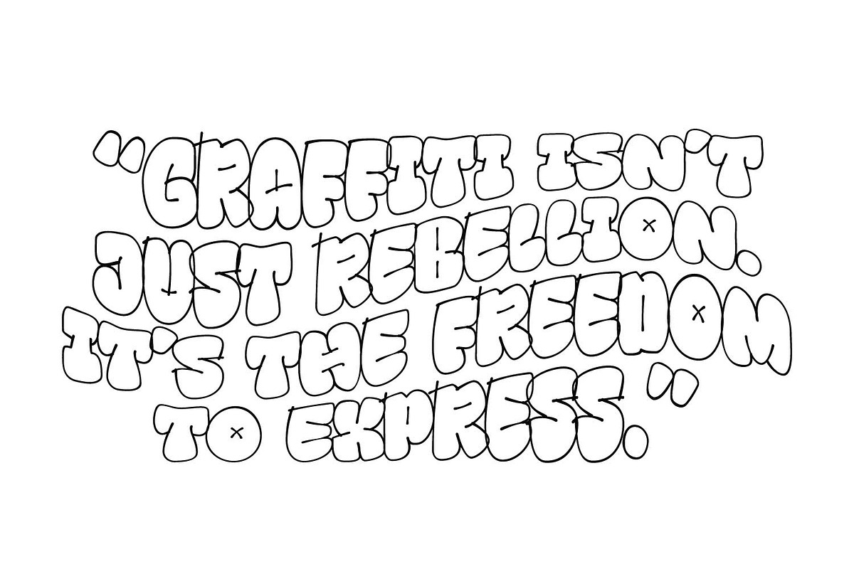 Shofly - Throw up Graffiti, a Blackletter Font by Ridha-38.lineart (Photo 6 of 10)