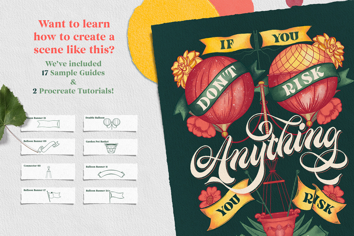 Procreate Print Toolkit 1 w/Vectors, a Brush Add-On by Debi Sementelli (Photo 6 of 15)