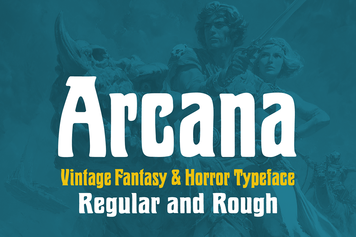 Arcana Psychedelic Fantasy Font, a Sans Serif Font by Paper Moon Graphic Supply (Photo 1 of 7)