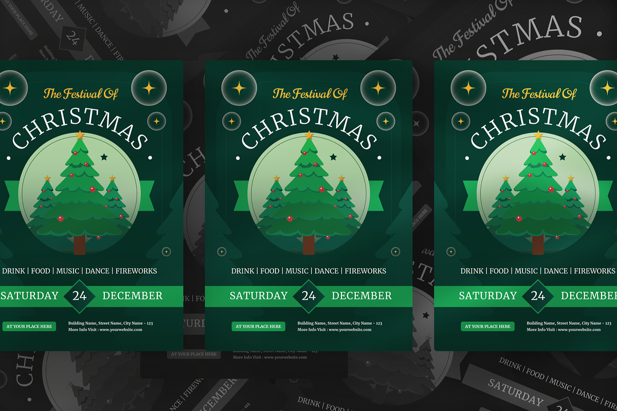 Festival Christmas Flyer, a Flyer Template by Annora Studio (Photo 3 of 4)