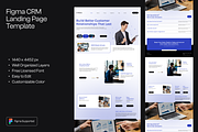 Figma CRM Landing Page, a Landing Page Template by Musara (Thumbnail 1 of 6)