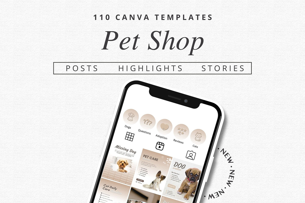 Pet Shop Social Media Templates, a Social Media Template by Talipic Designs (Photo 1 of 8)