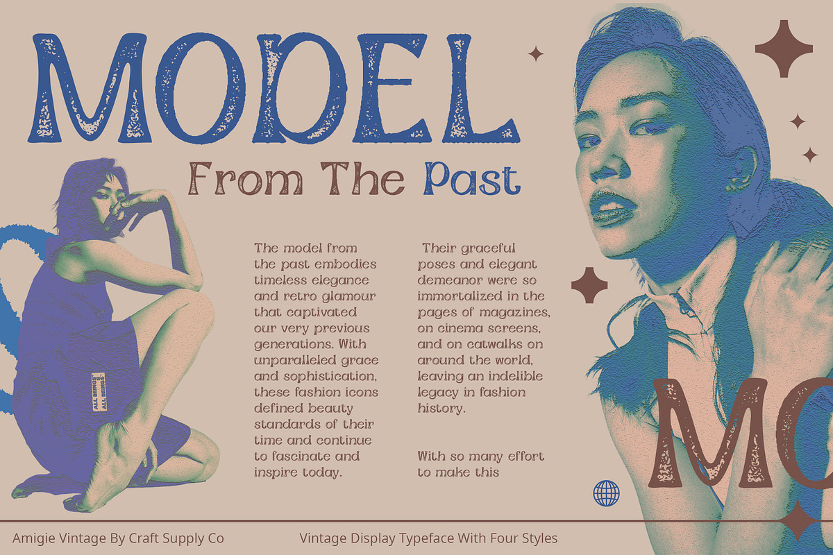 Amigie Vintage, a Sans Serif Font by Craft Supply Co. (Photo 4 of 8)