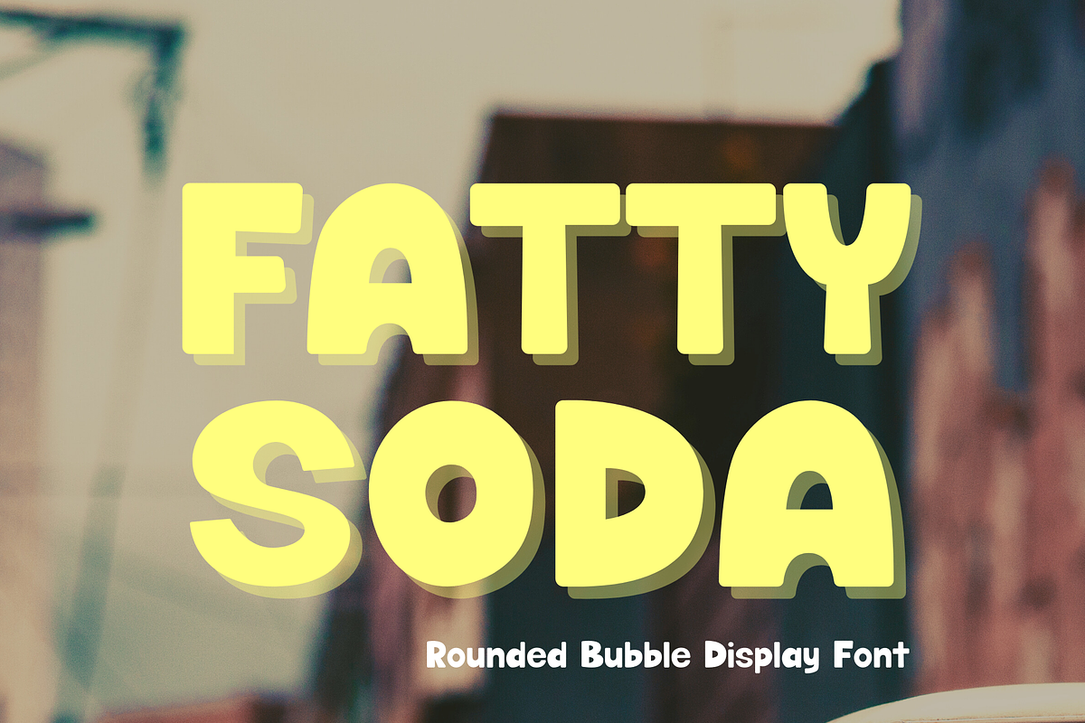 Retro Bubble Display Font Fatty Soda, a Handwritten Font by ZoloDesignHub (Photo 5 of 9)
