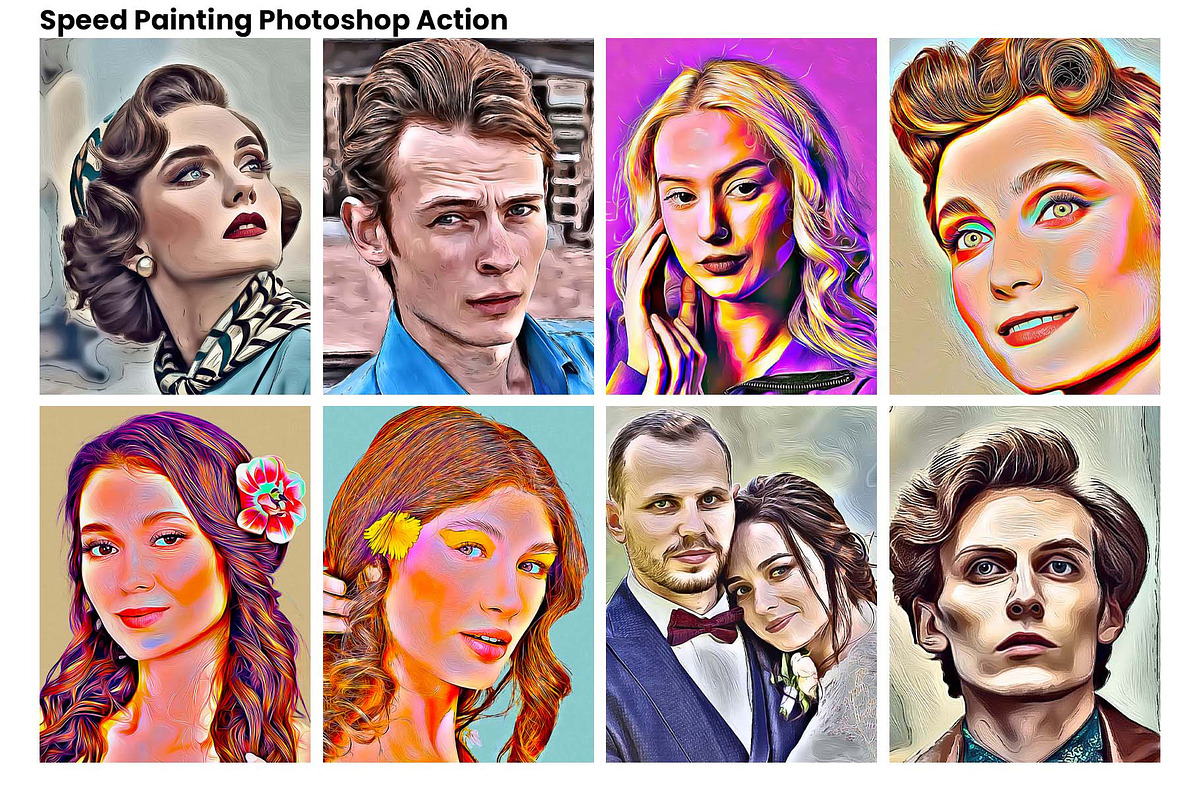 Speed Oil Painting Photoshop Action, an Action Add-On by MRI STUDIO (Photo 2 of 17)