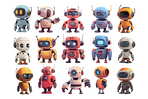 Robot automated machines cartoon, a Technology Illustration by Valerie Bodnar