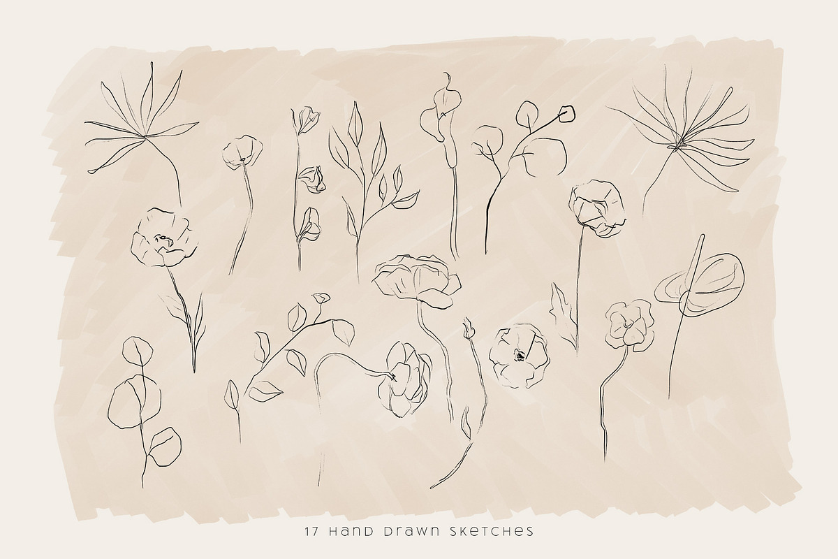 Floral Line Art Abstract Drawings, an Illustration by January Bloom (Photo 2 of 8)