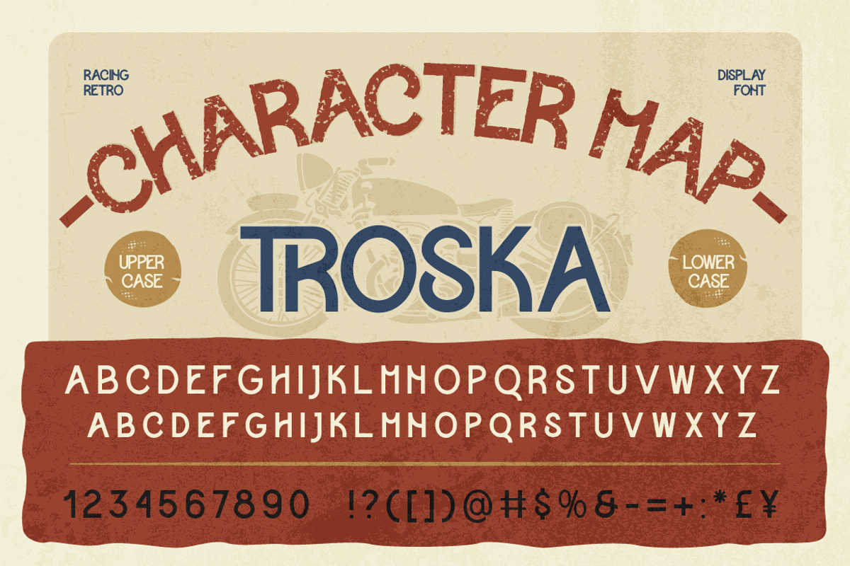 Troska, a Sans Serif Font by Burntilldead (Photo 2 of 12)