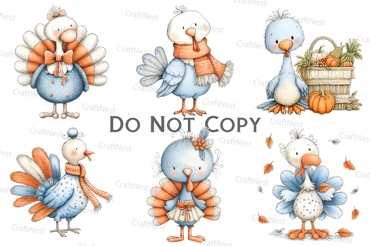 Whimsical Thanksgiving Turkey, an Illustration by Craft Nest (Photo 7 of 7)