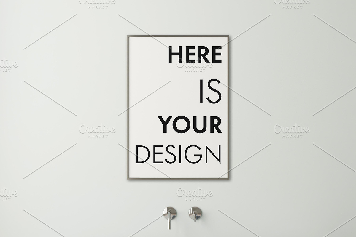 Mockup posters in the bathroom part1, a Print Template by FilL239 (Photo 9 of 11)