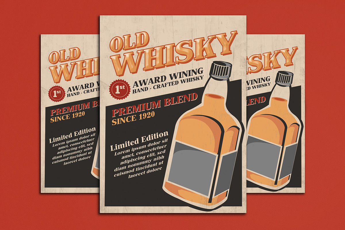 Old Wishky Poster, a Flyer Template by Muhamad Iqbal hidayat (Photo 1 of 3)