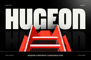 Hugeon - Modern Condensed Font