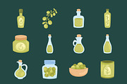 Oil Olive Icons Set, a Templates & Theme by studiogstock (Thumbnail 1 of 3)
