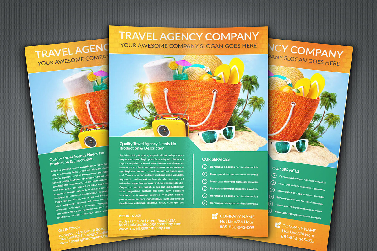 Travel Agency Flyer Leaflet, a Flyer Template by Design_Fx (Photo 2 of 3)