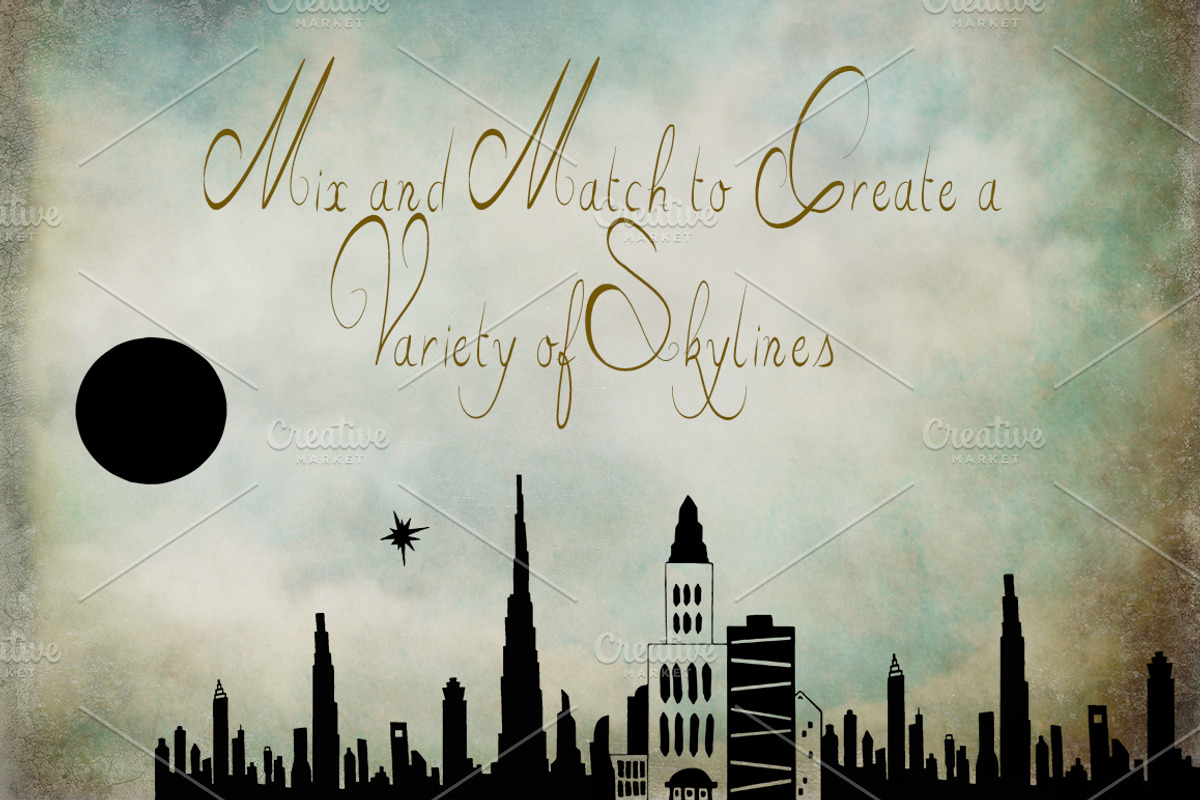 Handsketched Cityscape Clipart Set 2, an Illustration by Lone Star I&D (Photo 3 of 5)