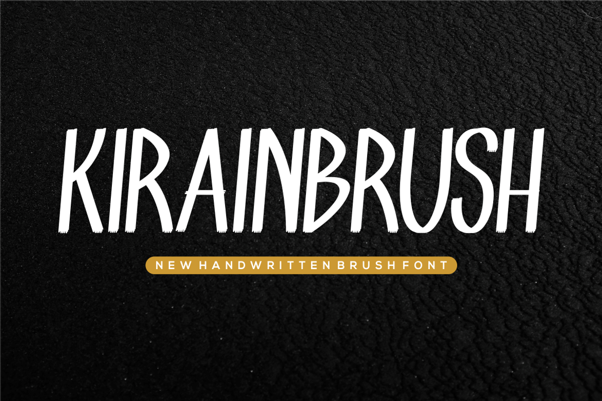 Kirainbrush Handwritten Font, a Handwritten Font by brahamb_design (Photo 1 of 5)