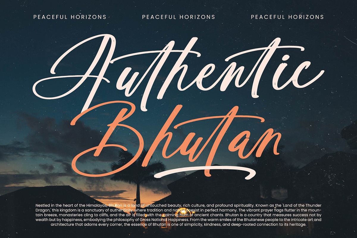 Authentic Bhutan Bold Brush Font, a Script Font by stylishtype.co (Photo 16 of 20)
